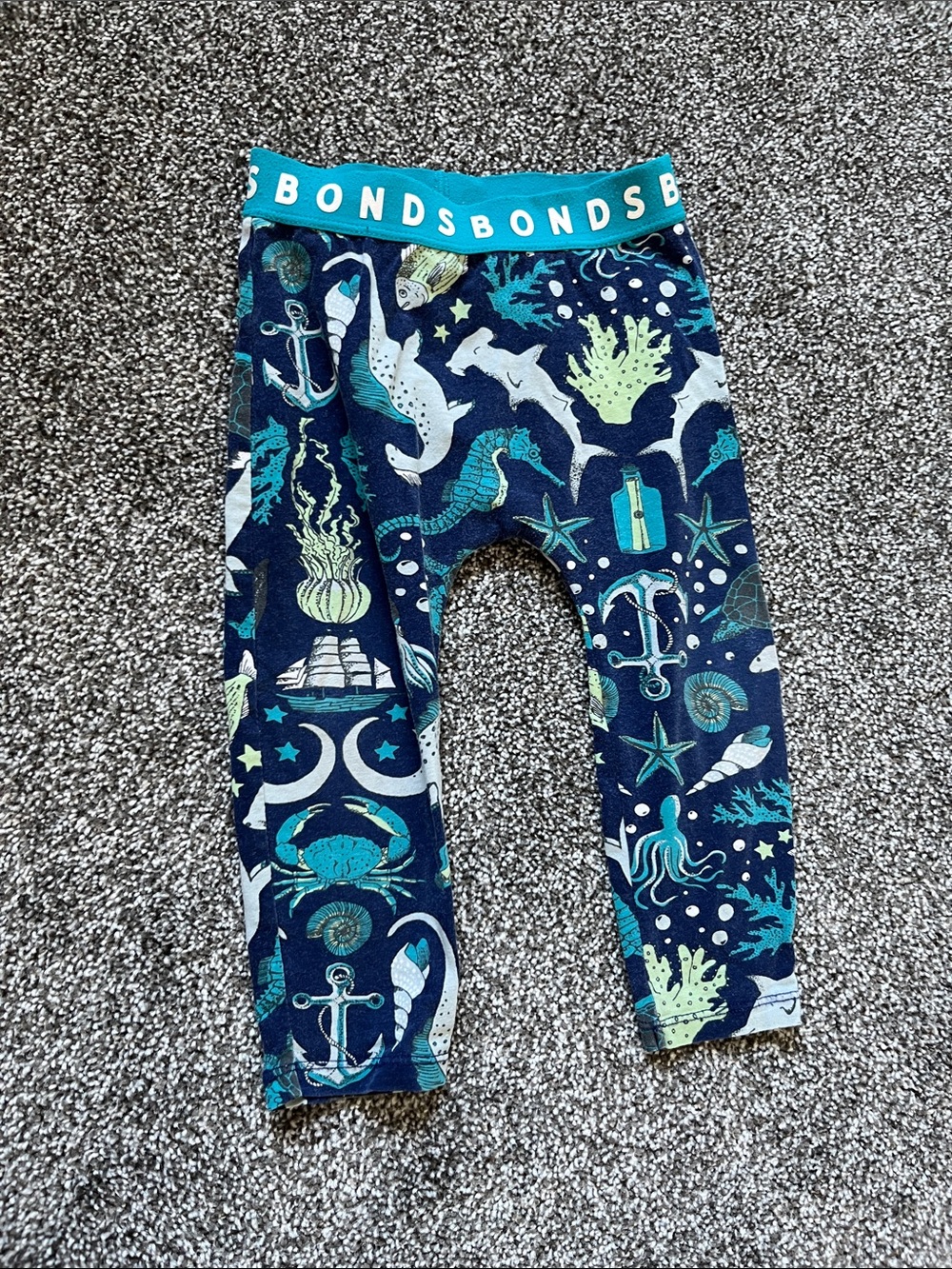 Bonds Navy & Teal Ocean Creature Leggings